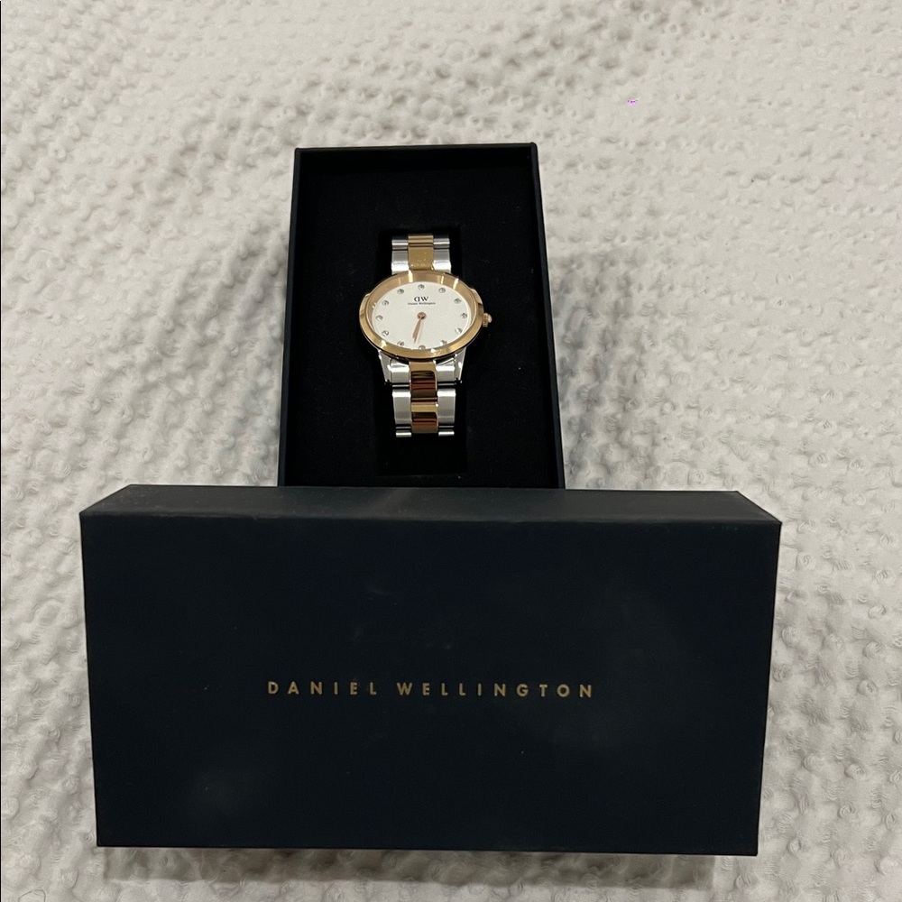 Daniel Wellington Two-Tone Watch with White Dial